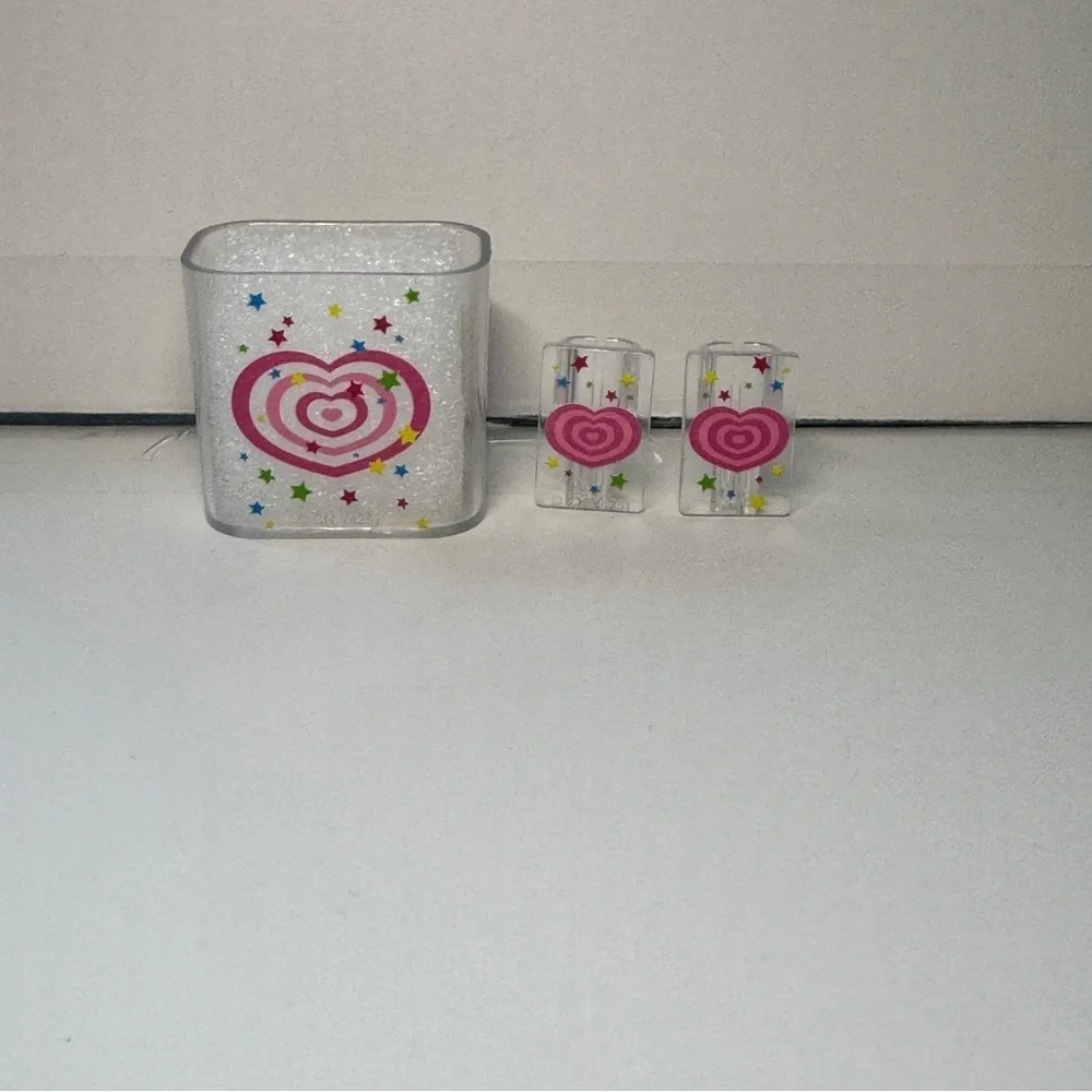Powerpuff Girls Clear hearts charger cover and cable protector